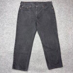 Levi's Jeans Mens 42x32 Black 550 Relaxed Fit Tapered Leg Cotton Denim Pants